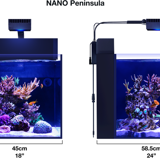 Red Sea Max Nano Peninsula with ReefLED50 - Black Cabinet
